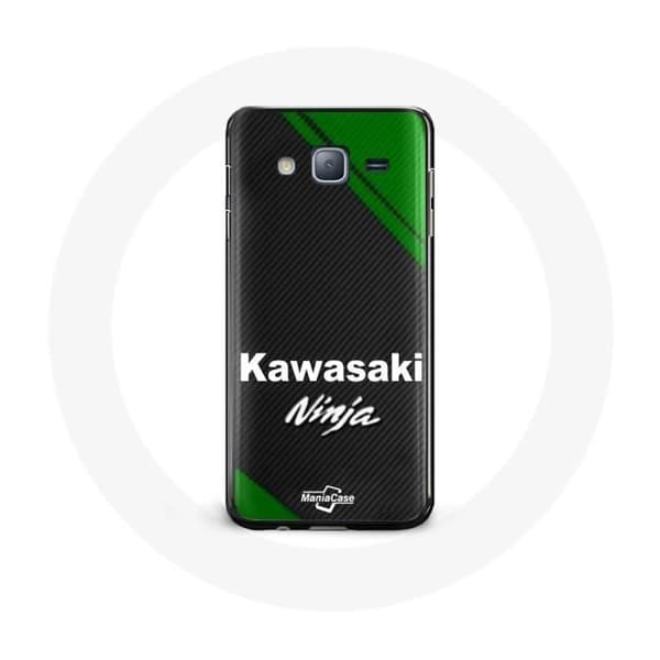 Coque - Kawasaki - Samsung Galaxy J5 - Blød - Sort - Ninja Logo Mønster
