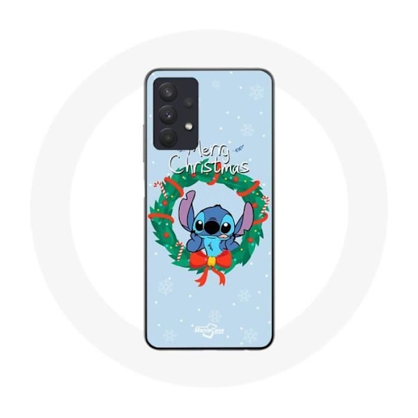 Coque Maniacase för Samsung Galaxy A32 4G Stitch snö glad jul blå