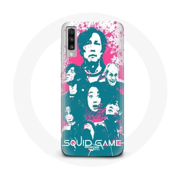 Coque för Samsung Galaxy A50 Squid Game Affisch karaktärer logotyp