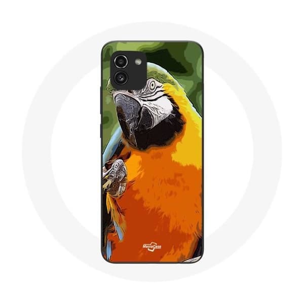 Coque Samsung Galaxy A03 Aras Perroquet Oranssi vihreä