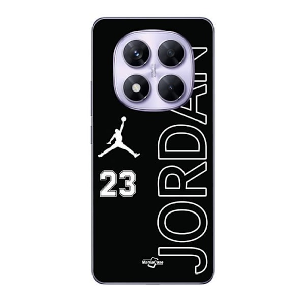 Coque - Maniacase - Xiaomi Redmi Note 14 Pro 5G - Svart - Flexibel - Jordan 23 Logotyp