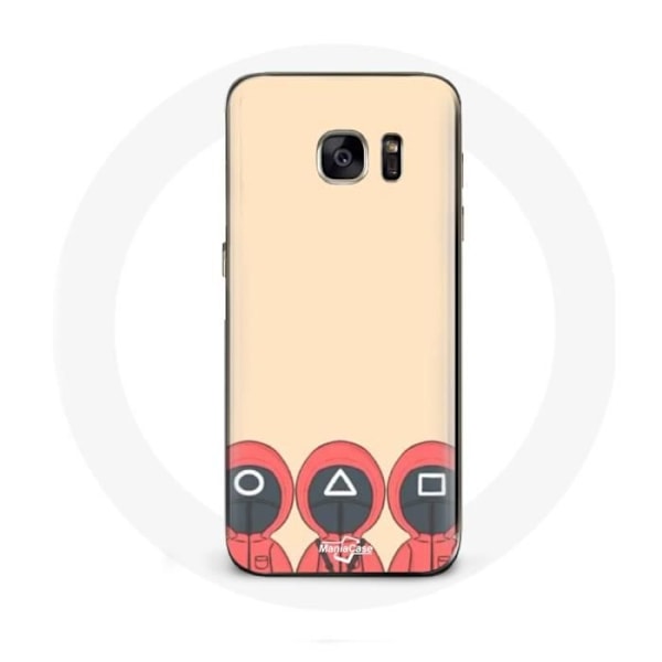 Coque för Samsung Galaxy S6 Squid Game Masker Triangel, Fyrkant och Cirkel Fan Art