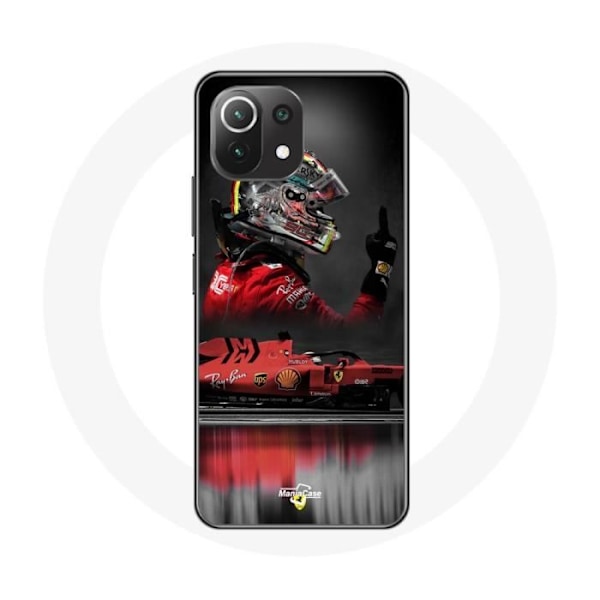 Coque för Xiaomi Mi 11 Lite Formel 1 Sebastian Vettel F1-förare Röd