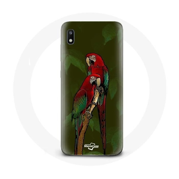 Skyddsfodral för Samsung Galaxy A10 Röd Pionus Papegoja