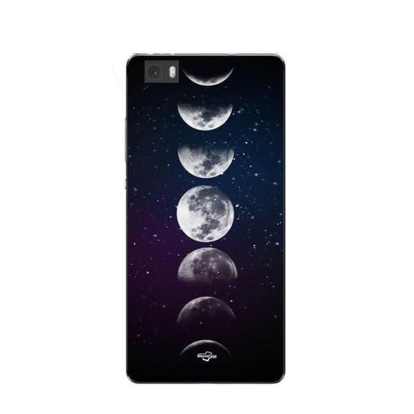 Coque - Maniacase - Huawei P8 Lite - Blød - Sort - Måne stjerne nat