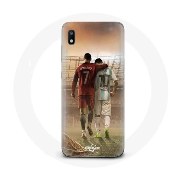 Coque - maniacase - Samsung Galaxy A10 - Svart - Mjuk - Cristiano Ronaldo Messi GOAT Svart