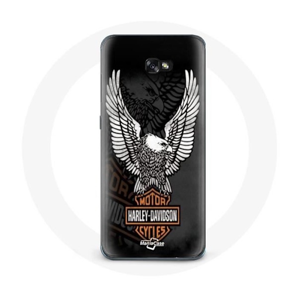 Coque - Harley Davidson - Galaxy A8 2016 - Sort - Blød - Ørn logo