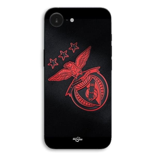Coque til iPhone 17e SLB benfica sort baggrund Maniacase Svart