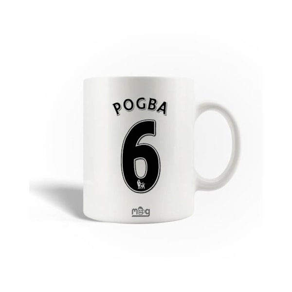 Mugg i keramik Frankrikes lag Paul Pogba internationell fotbollsspelare nummer 6