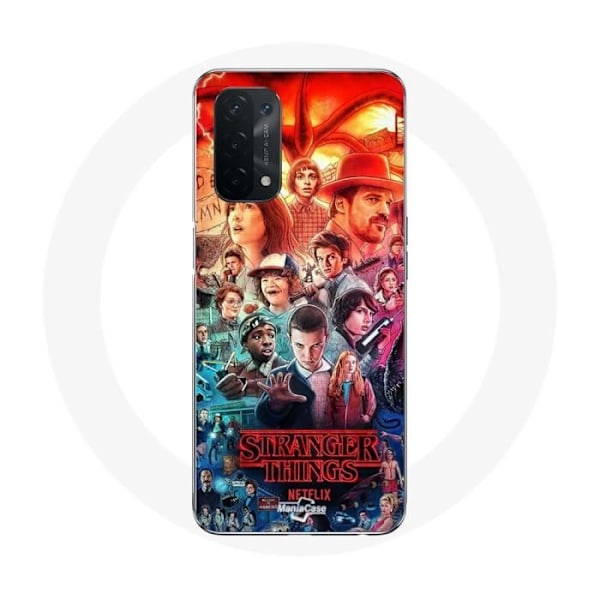 "Coque för Oppo A74 5G Stranger Things Teaser Säsong 4 Affisch Karaktärer Konst"