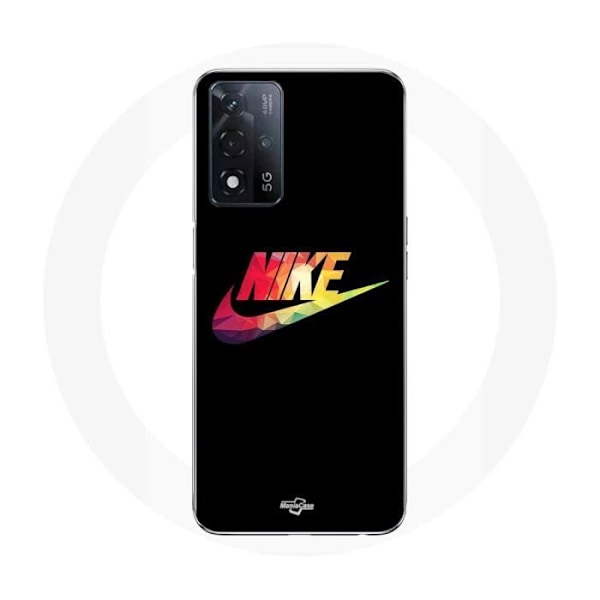 Coque Maniacase för Oppo A93s 5G nike-logotyp färgglad svart framsida