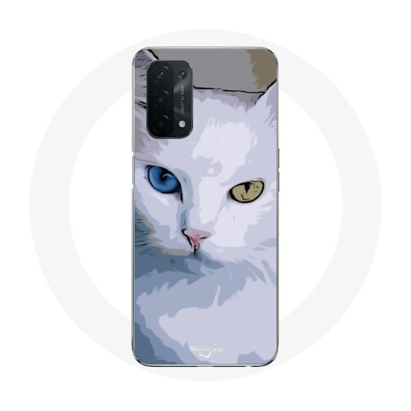 Coque för Oppo A74 5G Turkisk av Chat blå öga och gul öga
