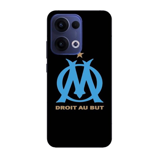 Telefonfodral - Maniacase - Oppo Reno 13 5G - Silikon - OM-logo Olympique de Marseille - Svart Svart