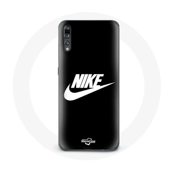 Coque - Nike - Huawei P20 - Souple - Noir - Vit Logotypen i Vitt Svart vit