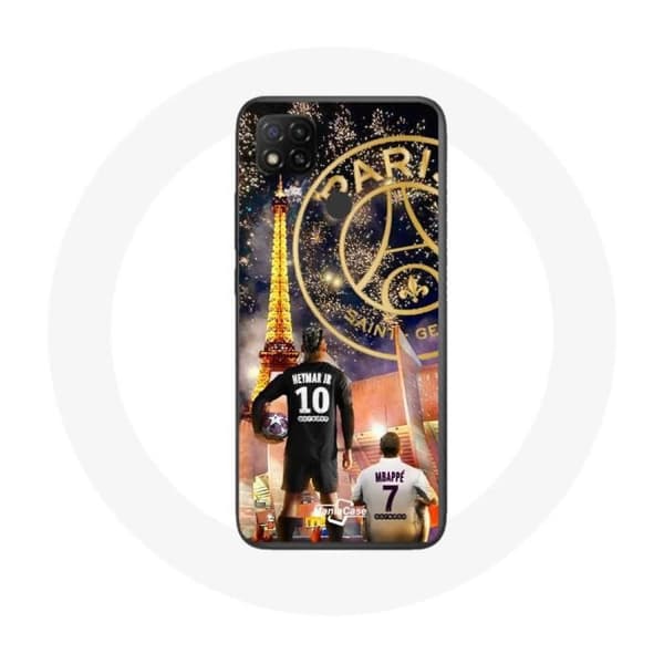 Coque Xiaomi Redmi 9C PSG Neymar ja Mbappé Hyvää joulua
