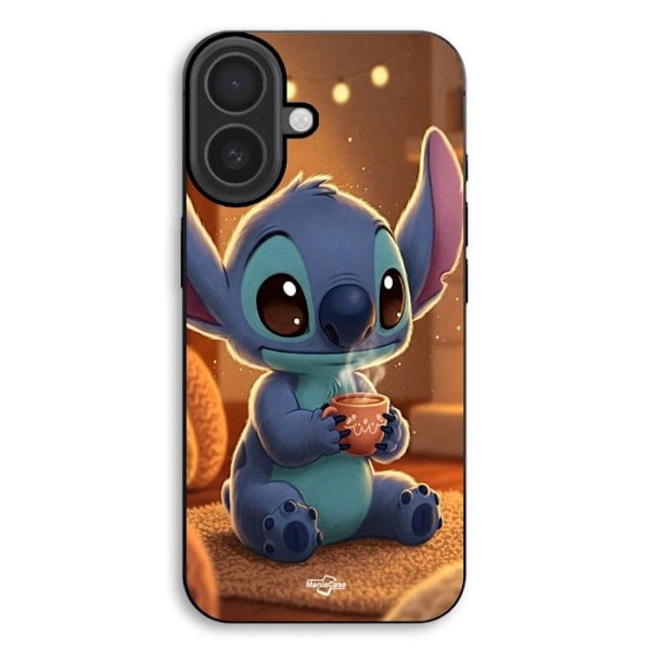 Coque för iPhone 17 Söt Stitch kaffe Kaffe