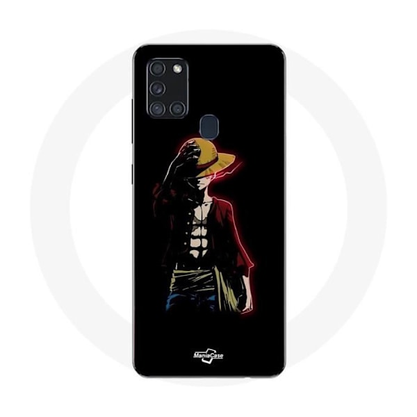 Coque Maniacase för Samsung Galaxy A21s one piece manga anime luffy svart bakgrund