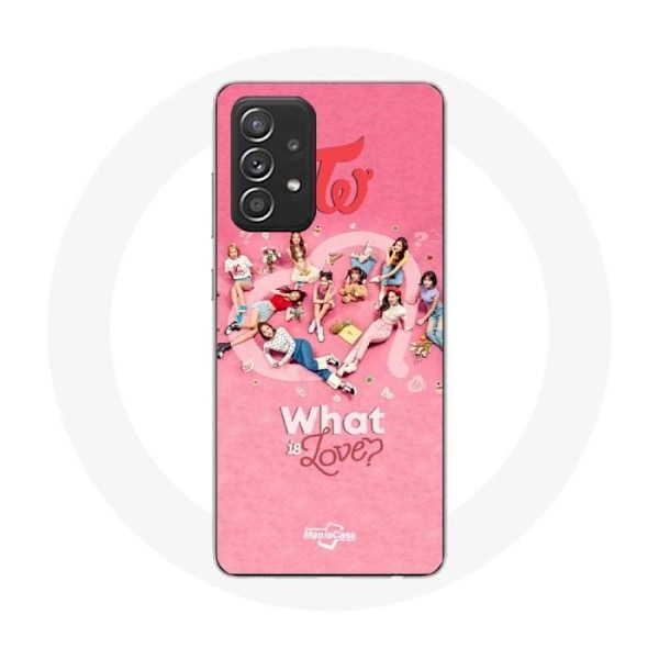 Skydd för Samsung Galaxy A52 TWICE Logotyp Röd Affisch What Is Love