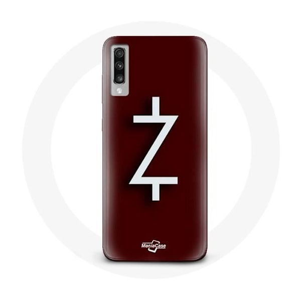 Coque för Samsung Galaxy A50 Ozark Säsong 4 Logga Z Vit Bakgrund Röd