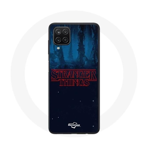Coque för Samsung Galaxy A42 5G Stranger Things logotyp Blå bakgrund från säsong 2