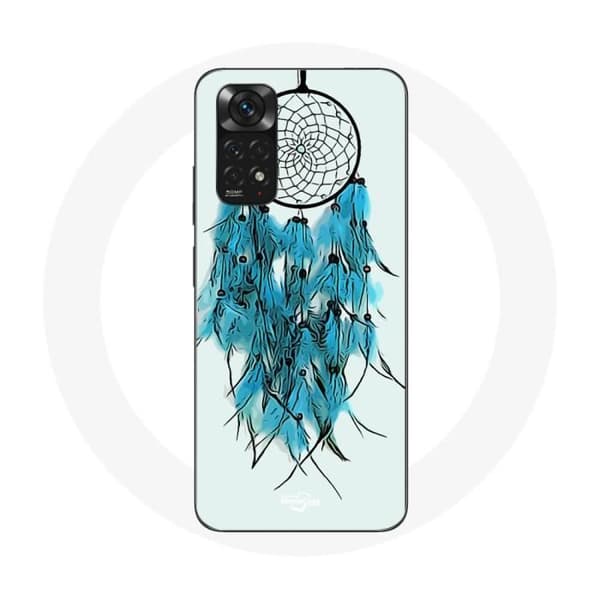 Cover - MANIACASE - Xiaomi Redmi Note 11S - Drømmefanger - Blød - Blå Hvid Blå vit