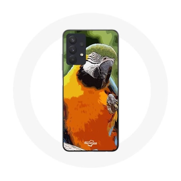Coque Samsung Galaxy A32 4G Aras Papegoja Orange Grön