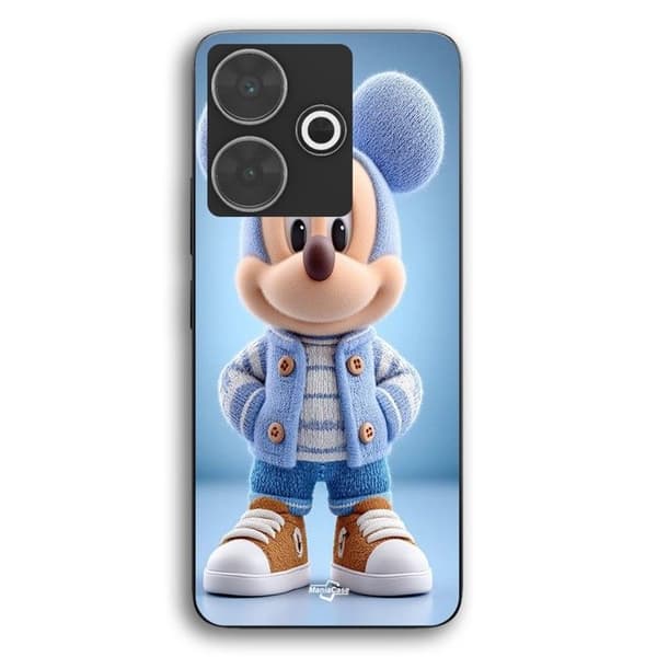 Coque til Xiaomi Redmi 13 Mickey strikket blød Disney stil Maniacase Svart