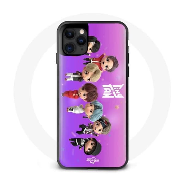 Cover til iPhone 13 Pro - MANIACASE - BTS TinyTAN - Sort Silikone - Fleksibel - Unisex Svart