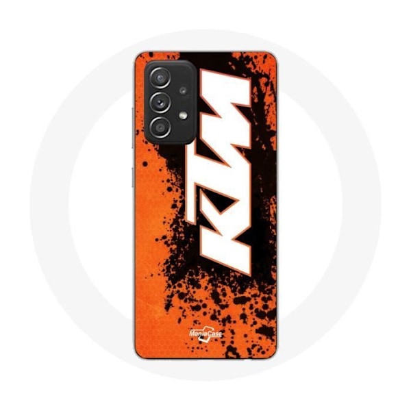 Coque för Samsung Galaxy A52 KTM Logotyp vit bakgrund orange