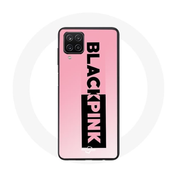 Coque för Samsung Galaxy A12 Blackpink K-pop-grupp Logotyp Svart Rosa Rosa Bakgrund