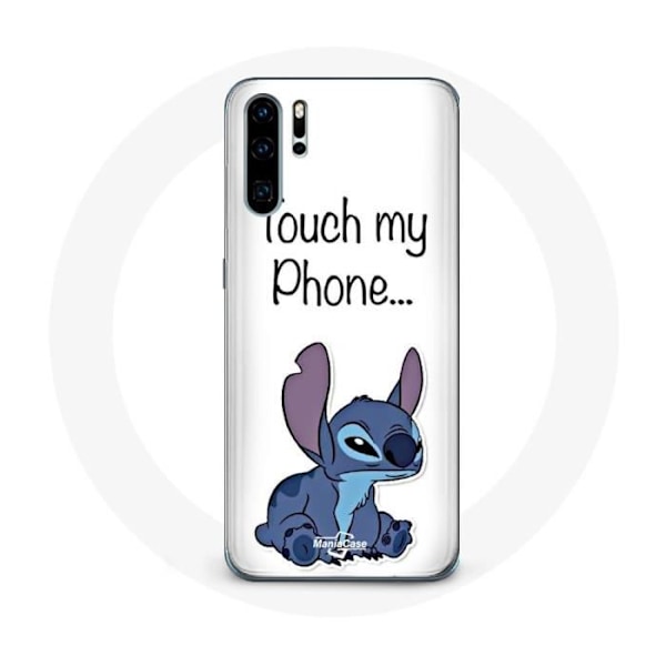 Coque för Huawei P30 Lilo och Stitch söt vit bakgrund