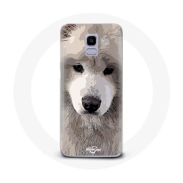 Cover til Samsung Galaxy A8 2018 Samoyed Grå Hunderace