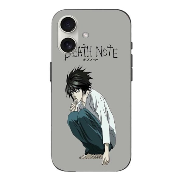 Coque Iphone 16 Plus - Death Note - Ryuzaki - Flexibel - Grå - Anime