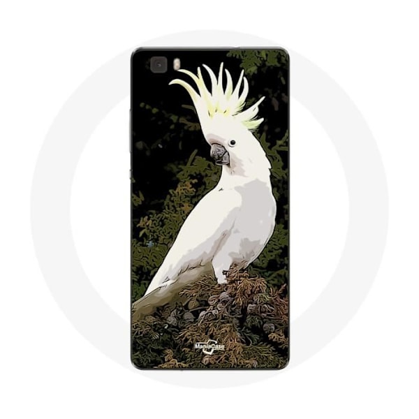 Skydd för Huawei P8 Lite Cacatoes Papegojor Vita på trädet