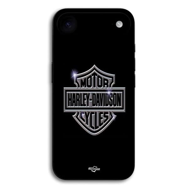 Cover til iPhone 17 Air Harley Davidson logo motorcykler grå front sort Mörkgrå