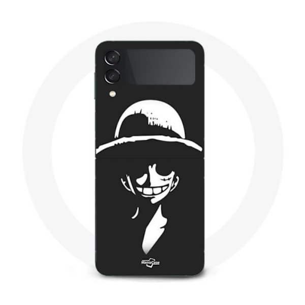 Coque Samsung Galaxy Z Flip4 Monkey D. Luffy svart och vit