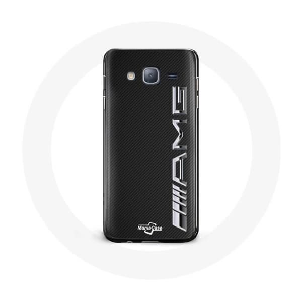 Coque för Samsung Galaxy J7 Amg Logotyp Kolfiber Textur
