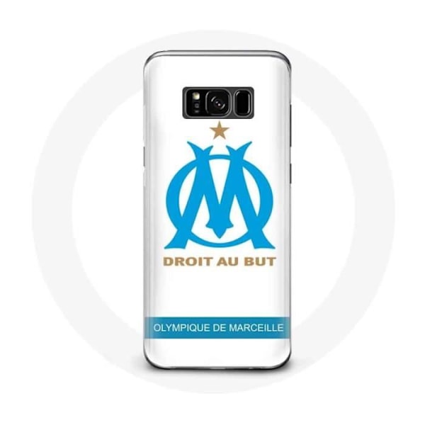 Coque för Samsung Galaxy S8 plus Olympique de Marseille Logotyp Vitt Bakgrund