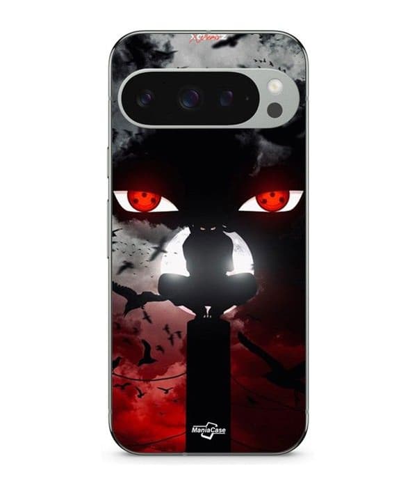 Cover - MANIACASE - Google Pixel 9 Pro - Itachi Uchiha - Silikone - Blød Svart
