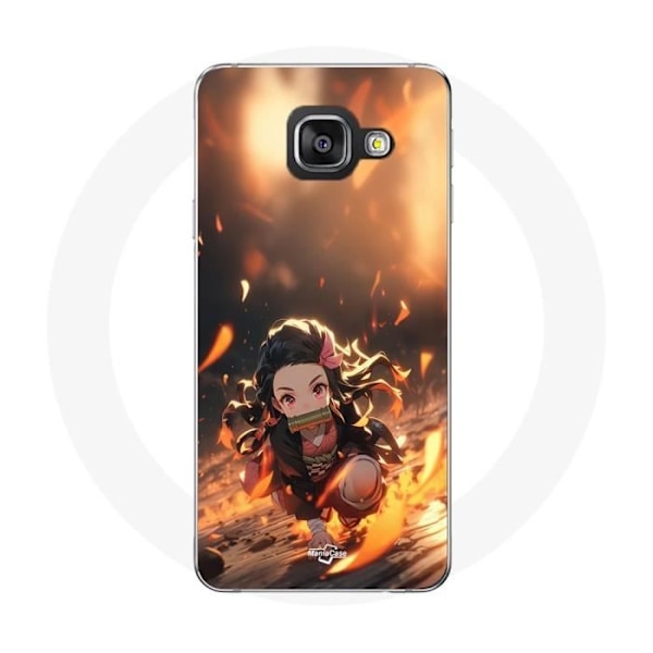 Coque Maniacase för Samsung Galaxy A3 2016 Demon Slayer Nezuko 3D konst anime Manga