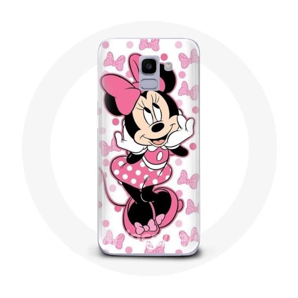 Coque för Samsung Galaxy A8 2018 Minnie Mouse Söt rosa tecknad film