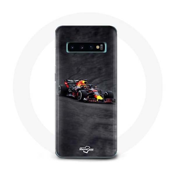 Coque för Samsung Galaxy S10 plus Formule 1 Max Verstappen F1 svart röd och gul
