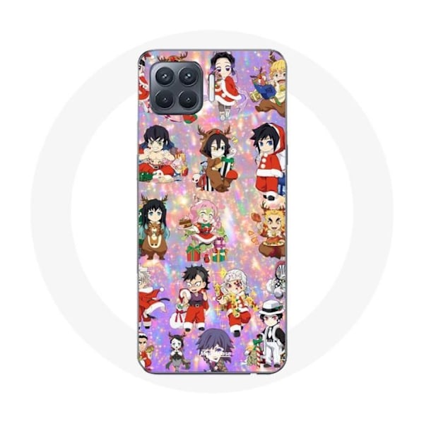 Fodral för Oppo A93 Demon Slayer god jul visar julklappen
