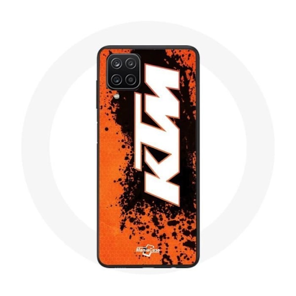 Coque för Samsung Galaxy A42 5G KTM-logotyp vit bakgrund orange