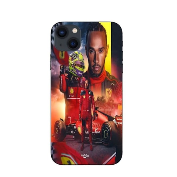 Coque - Maniacase - iPhone 15 Plus - Lewis Hamilton - Scuderia Ferrari F1 - Flexibel Svart