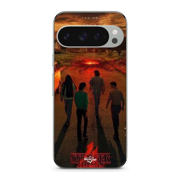 Skal för Google Pixel 9 Pro Stranger Things säsong 4 svart