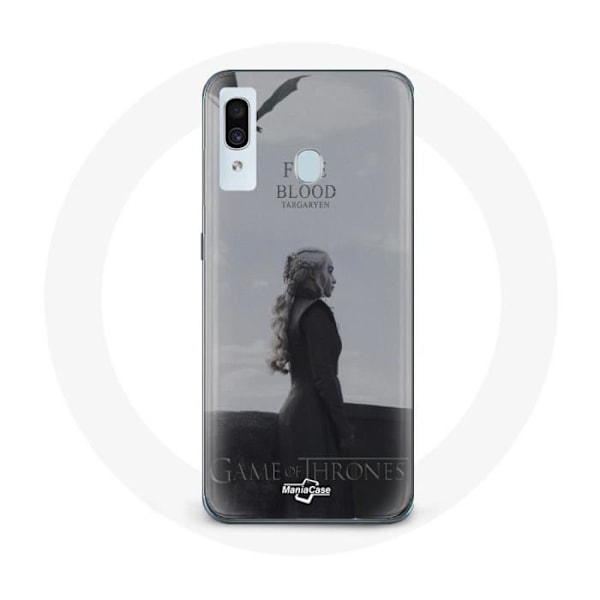 Coque - Maniacase - Samsung Galaxy A30 - Game of Thrones - Daenerys Targaryen - Mjuk svart Svart