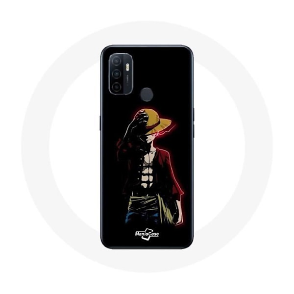 Coque - Maniacase - Oppo A53 - One Piece Manga Anime Luffy - Mjuk - Svart Svart