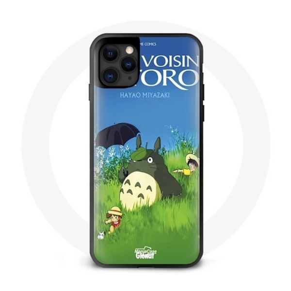 Coque Iphone 12 Pro - Maniacase - Totoro - Mjuk - Svart - Japansk stil Svart