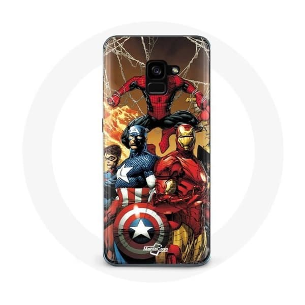 Samsung Galaxy A8 Plus Avengers invaders Vanhat sotilaat kuori
